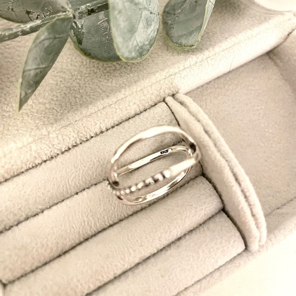 925 Sterling Silver Minimalist Ring Dainty Wrap Ring Boho Modern Ring - Picture 6 of 6